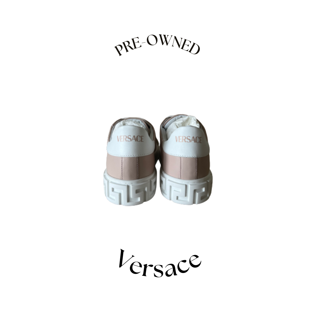 Baby pink trainers by Versace