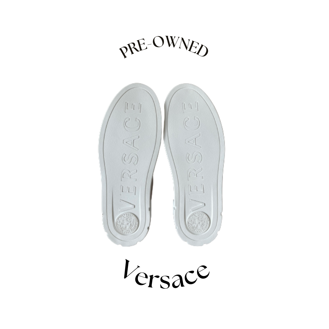 Baby pink trainers by Versace