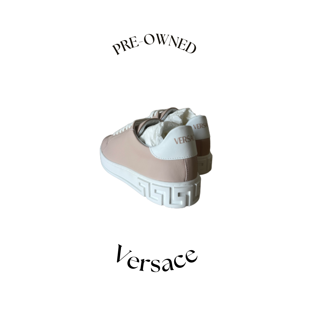 Baby pink trainers by Versace