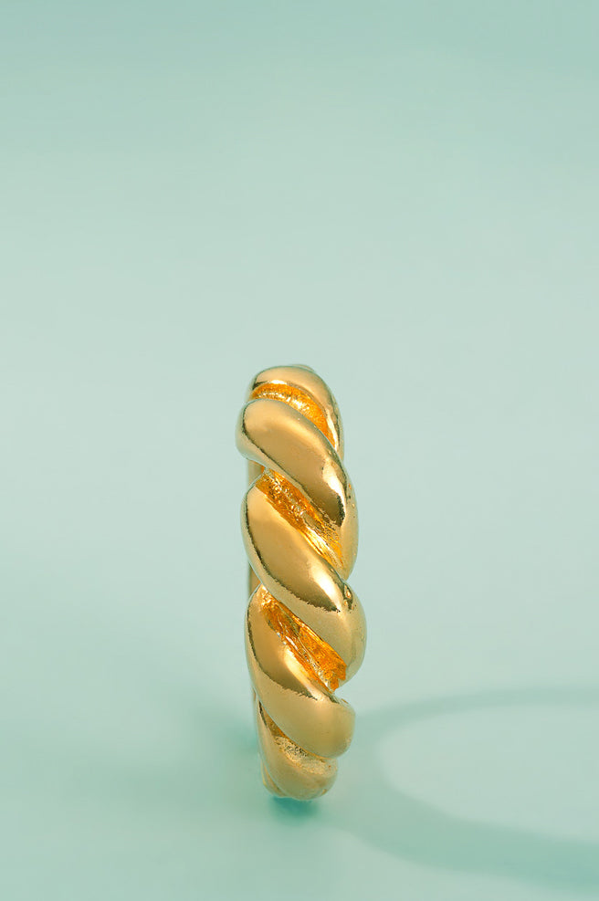 Golden Twisted Ring