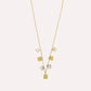 Golden Squared Mother of Pearl Necklace
